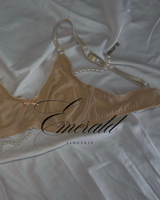 BASIC beige bra ()- Emerald Lingerie